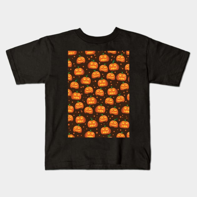 Halloween Pumpkin head Kids T-Shirt by nickemporium1